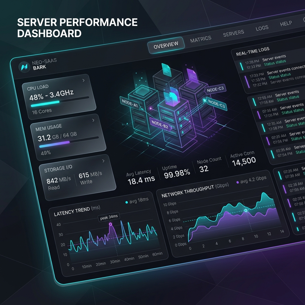 Server Benchmarker Telemetry UI Dashboard