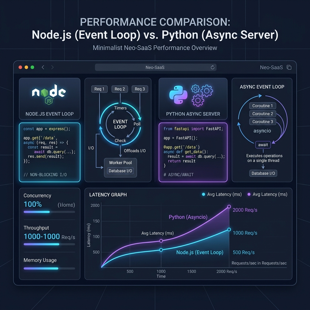 Node vs Python Performance Graph